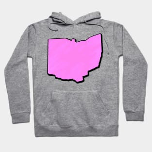 Pink Ohio Outline Hoodie